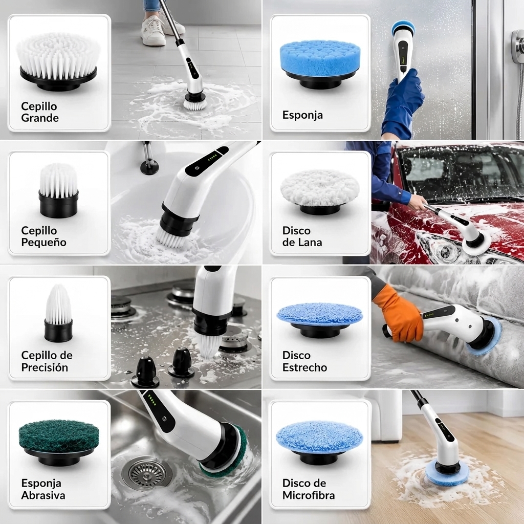 PowerClean360 limpiando baño, cocina, vidrios, muebles, pisos y carro